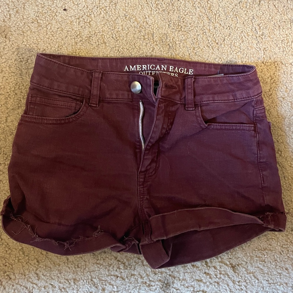 Maroon American Eagle Shorts